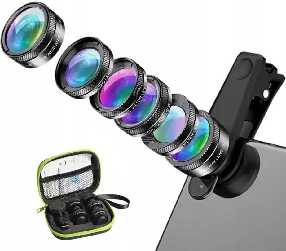 Apexel Súprava objektívov na smartfón. mobily 6 v 1