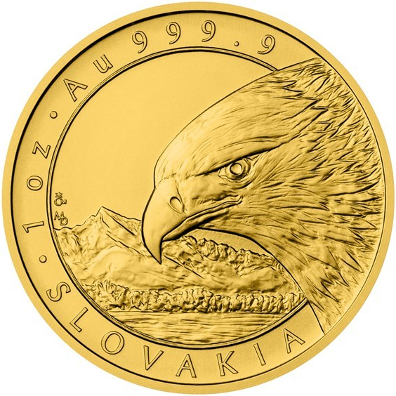 Česká mincovna zlatá uncová minca Orol 2022 stand1 oz