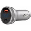 USB nabíjačka s voltmetrom 38W PCH PRO-06 USB+USB-C 12/24V AMiO-02932