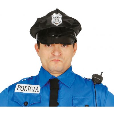 Pánska policajná čiapka čierna basic