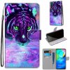 Peňaženkové kožené puzdro na Motorola Moto G8 Power - Tiger Drinking Water