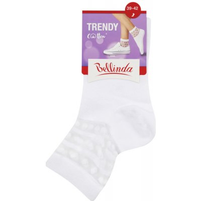 Bellinda dámske ponožky s ozdobným lemom TRENDY cotton SOCKS biela