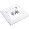 Zásuvka Solarix CAT6 UTP 2 x RJ45 pod omítku bílá 23100093