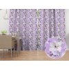 Biante Dekoračný záves PML-044 Kvety magnólie na fialovom 145x240 cm