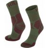 Športové unisex ponožky KILPI, ULTRA khaki,vínová 35