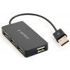 GEM Gembird UHB-U2P4-04 USB 2.0 rozbočovače a huby 480 Mbit/s čierna