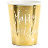 PartyDeco Papierové poháre - Šťastný nový rok