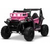 Elektrické autíčko UTV 24V, ružové, dvojmiestné, 2 x 200 W Motor, Lítiová batéria, EVA kolesá, odpružené nápravy, ektrická brzda, čalúnené sedadlo, 2,4 GHz DO, Dvojmiestne, USB, SD karta