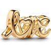 PANDORA pozlátená korálka Love 763055C00
