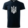 Ukrajina trojzubec veľký - Klasické pánske tričko vyššej gramáže - XS ( Tmavomodrá (veľmi tmavá - skoro čierna) )