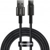 Baseus Tungsten Gold kabel USB-A - USB-C 480Mb/s 100W 2m černý (CAWJ000101)
