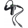 Mcdodo CC-0370 car charger, USB-C, Lightning, 120W, retractable cables