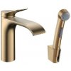 Hansgrohe Vivenis - Umývadlová batéria s výpusťou Push-Open a bidetovou spŕškou, EcoSmart, kefovaný bronz 75210140