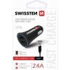 SWISSTEN CAR CHARGER 2,4A POWER WITH 2x USB + CABLE USB-C 20110908 Swissten