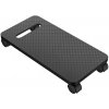 Desktop computer stand, on wheels (black)