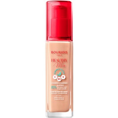 Bourjois Paris Healthy Mix Anti-Fatigue Foundation rozjasňující make-up s výtažky z ovoce 51,5 Rose Vanilla 30 ml