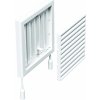 Dalap Plastová mriežka bez príruby s mechanicky ovládanou žalúziou 154x154 mm, biela