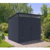 Westmann Topia L plastový záhradný domček 238x192x215 cm, antracitová SI4001B