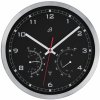 Auriol® Nástenné hodiny s teplomerom a vlhkomerom (strieborná/čierna) (100366600)