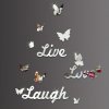 Zrkadlové samolepky na stenu Live, Love, Laugh 23 x 23