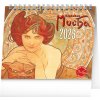 NOTIQUE Stolový Alfons Mucha 2025, 16,5 x 13 cm