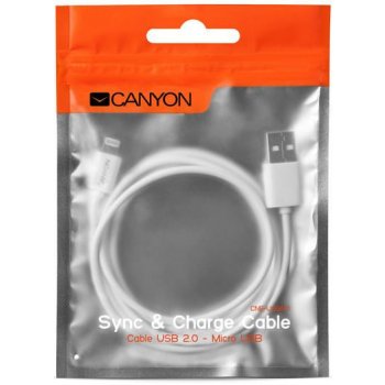 Canyon CNE-USBM1W USB 2.0 micro USB, 1m, bílý