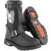 XELEMENT TRIBAL SKULL - pánské kožené moto boty - 41 - doprava zdarma