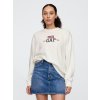 GAP Oversize mikina s logom Biela XXL