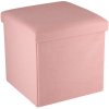 ARTICASA Taburet s úložným priestorom ružová