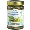 MANI Olivy Kalamata a zelené olivy so stredomorskými bylinkami bez kôstky organické 175 g