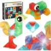 KIK 3D stavebné magnetické tehličky LED svietiace 32 el