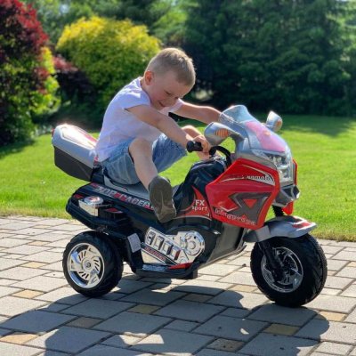 Baby Mix elektrická motorka Racer červená