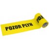 Toptrade páska výstražná nelepiaca Pozor plyn 22 cm x 0,07 mm x 50 m žltá