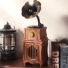 Drevené rádio - retro rádio vintage fonograf s Bluetooth + FM/AM / AUX / USB disk / Micro SD