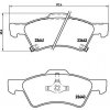 Sada brzdových platničiek kotúčovej brzdy BREMBO P 11 015
