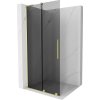 Mexen Velar L, posuvná sprchová zástena Walk-in 110 x 200 cm, 8mm šedé sklo, zlatá matná, 871-110-003-43-55