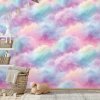 Tapeta pastelové dúhové oblaky