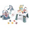 Set didaktický stolík Activity Table Little a chodítko a kočík Baby Walker Smoby s 30 cm bábikou