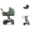 Cybex Platinum CYBEX e-Priam Travel Set + Cloud T i-Size leaf green 2023 matt black