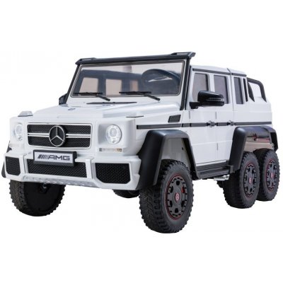 Lean Cars elektrické autíčko Mercedes G63 6x6 motor 6X45W batéria 12V 14AH 2024 bílá