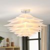 Stropné svietidlo Lindby Rimon, biele, plast, Ø 50 cm, E27 - 9621147