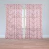 Sablio Záclony Striedajúce ružové pletenie: 2ks 150x250cm