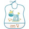 Canpol babies plastový podbradník mäkký modrá-oslík
