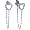 GOLDIE Strieborné náušnice Luxury heart LEAS220.KS