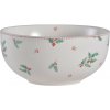 Clayre & Eef Porcelánová miska s cezmínou Holly Christmas - Ø 14*7 cm / 500 ml - Clayre & Eef