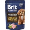 Brit Premium By Nature Dog Fillets in Gravy Chicken & Green Peas 24 x 85 g