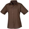 Premier košile PR 302 dámská Hnědá