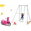 Smoby set hojdačka Portique s kovovou konštrukciou a odrážadlo s reflektorom a gumenými kolesami 3101921-3