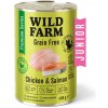 WILD FARM Prémiové kuracie a lososové krmivo bez obilnín 400 g - krmivo bez obilnín pre mačiatka