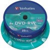 Verbatim DVD-RW, Matt Silver, 43639, 4.7GB, 4x, spindle, 25-pack, bez možnosti potlače, 12cm, pre archiváciu dát